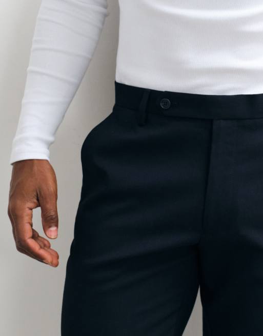 ASOS DESIGN slim suit pants in navy, 3 of 5