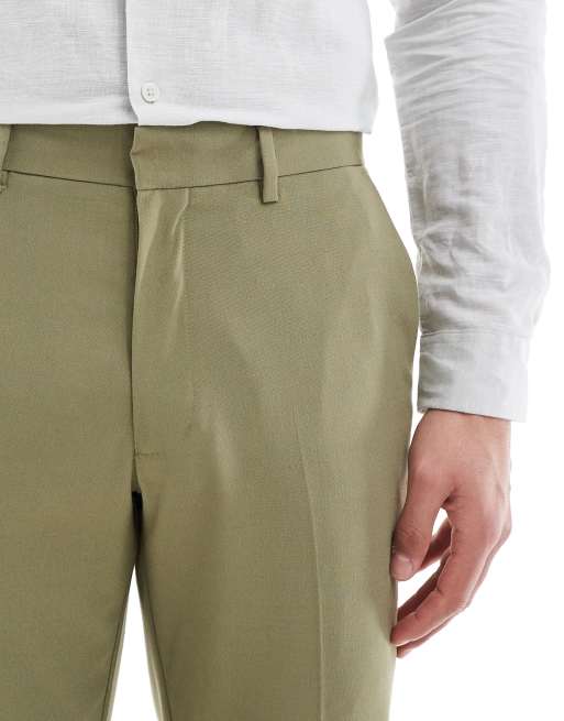 ASOS DESIGN slim suit pants in olive green, 3 of 5