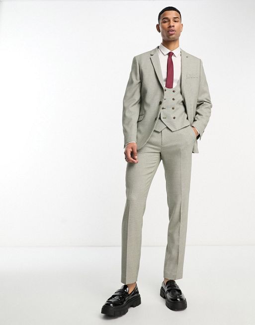 ASOS DESIGN slim suit pants in gray