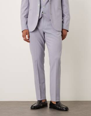 Asos Design Slim Suit Pants In Purple