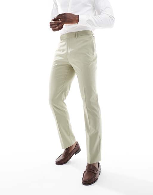 ASOS DESIGN slim suit pants in sage green
