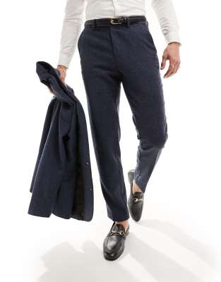 ASOS DESIGN slim suit pants in navy