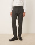 [ASOS DESIGN] ASOS DESIGN slim suit pants with grey micro texture W32 L32 GREY