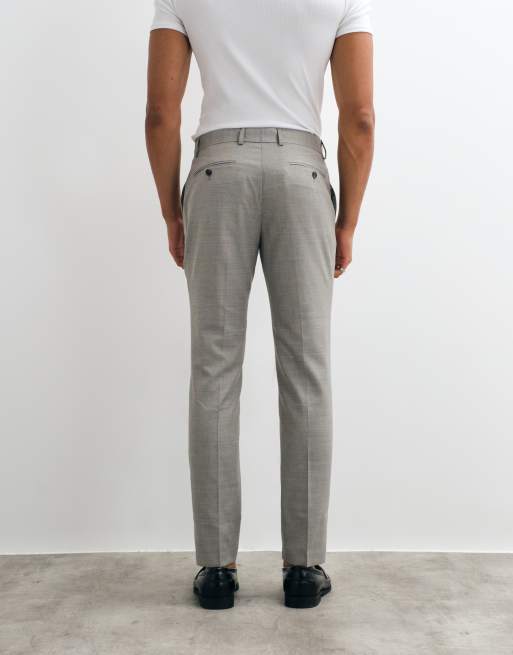 ASOS DESIGN slim suit pants with wool in light grey, 5 of 5