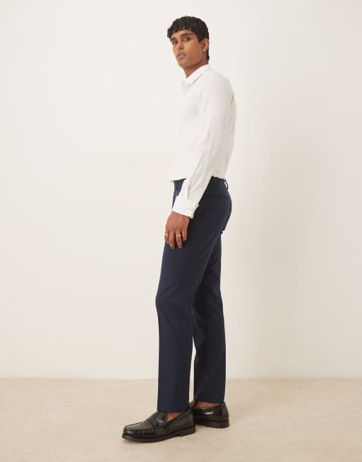 ASOS DESIGN slim suit pants with wool in navy, 3 of 5