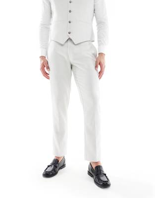 Asos Design Slim Suit Pants Wool Blend In Gray