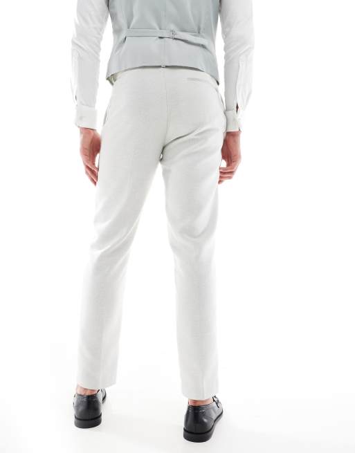 ASOS DESIGN slim suit pants wool blend in light gray