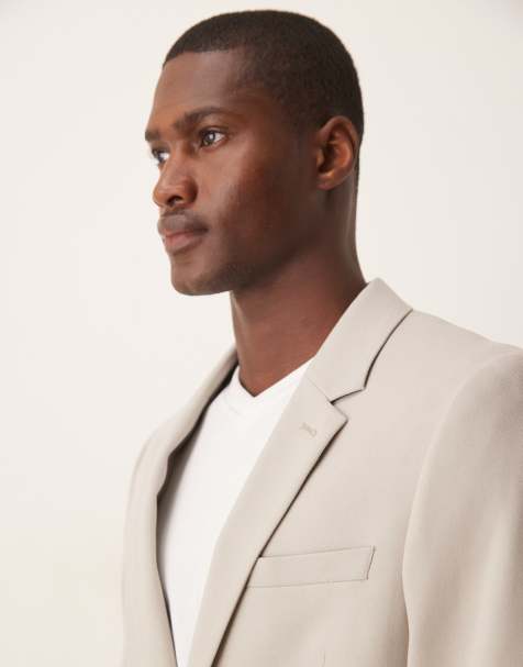 ASOS DESIGN slim suit set in stone twill - view 1