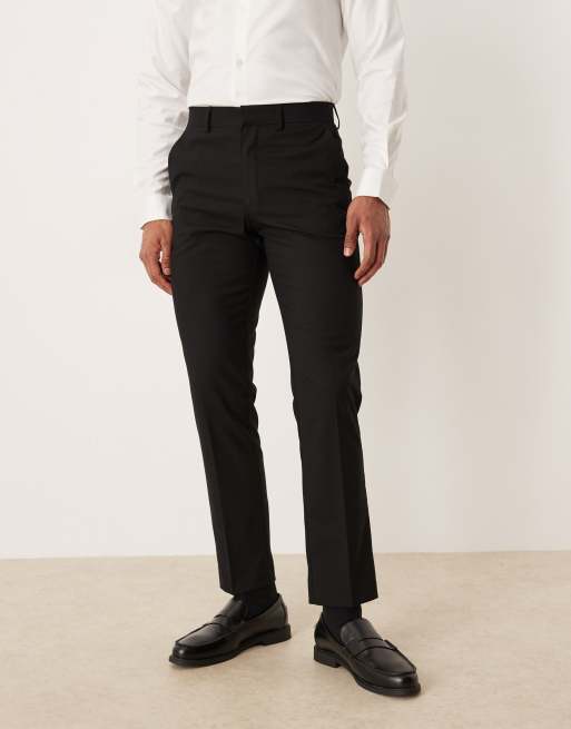 ASOS DESIGN slim suit trouser in black, 2 of 5
