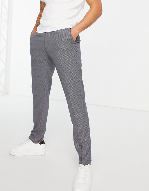 ASOS DESIGN slim suit trouser in grey birdseye
