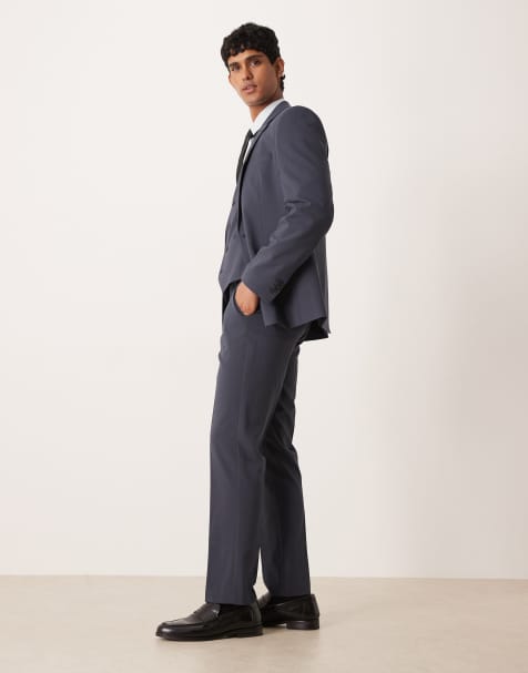 ASOS DESIGN slim suit trouser in navy - view 2