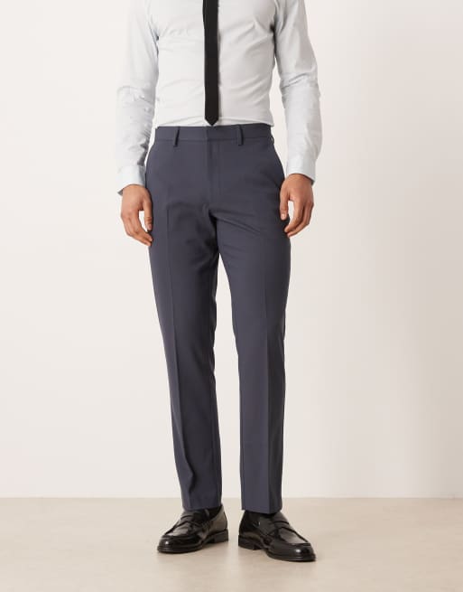 ASOS DESIGN slim suit trouser in navy, 3 of 5