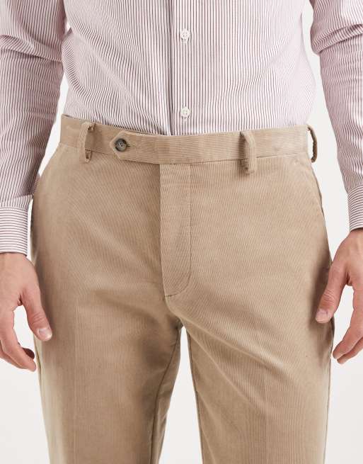 ASOS DESIGN slim suit trousers in beige corduroy, 5 of 5