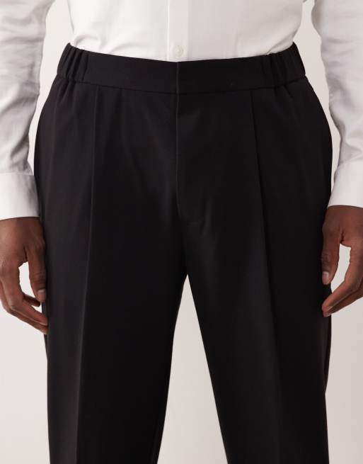 ASOS DESIGN slim suit trousers in black crepe, 4 of 5
