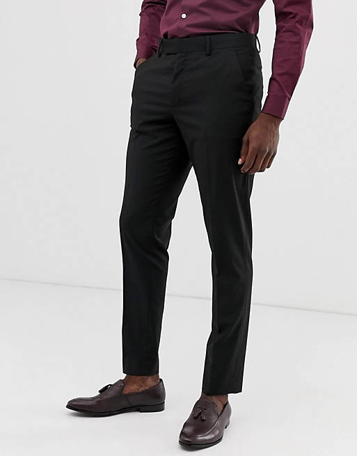 ASOS DESIGN slim suit trousers in black