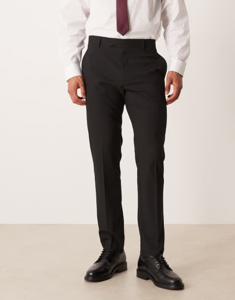 ASOS DESIGN slim suit trousers in black