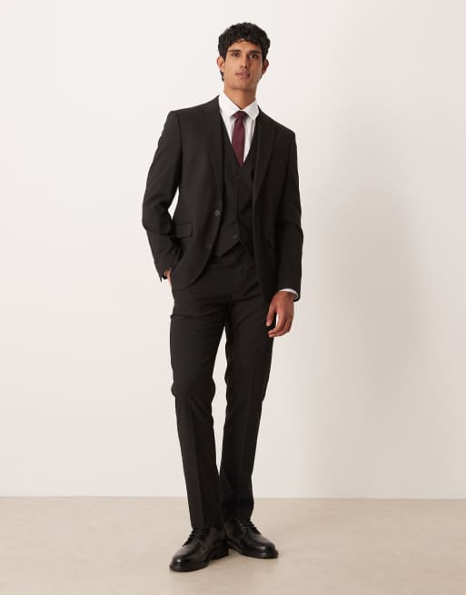 ASOS DESIGN slim suit trousers in black, 2 of 5