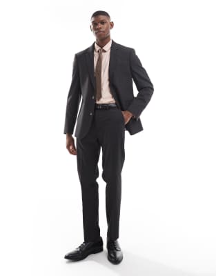 ASOS DESIGN ASOS DESIGN slim suit trousers in charcoal-Grey