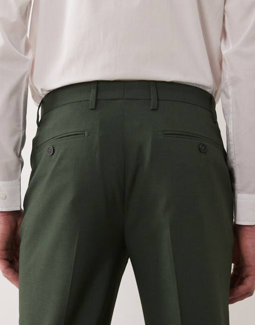 ASOS DESIGN slim suit trousers in dark green, 5 of 5
