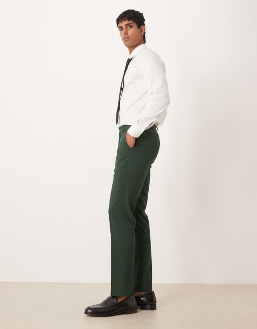 ASOS DESIGN slim suit trousers in green, 3 of 5