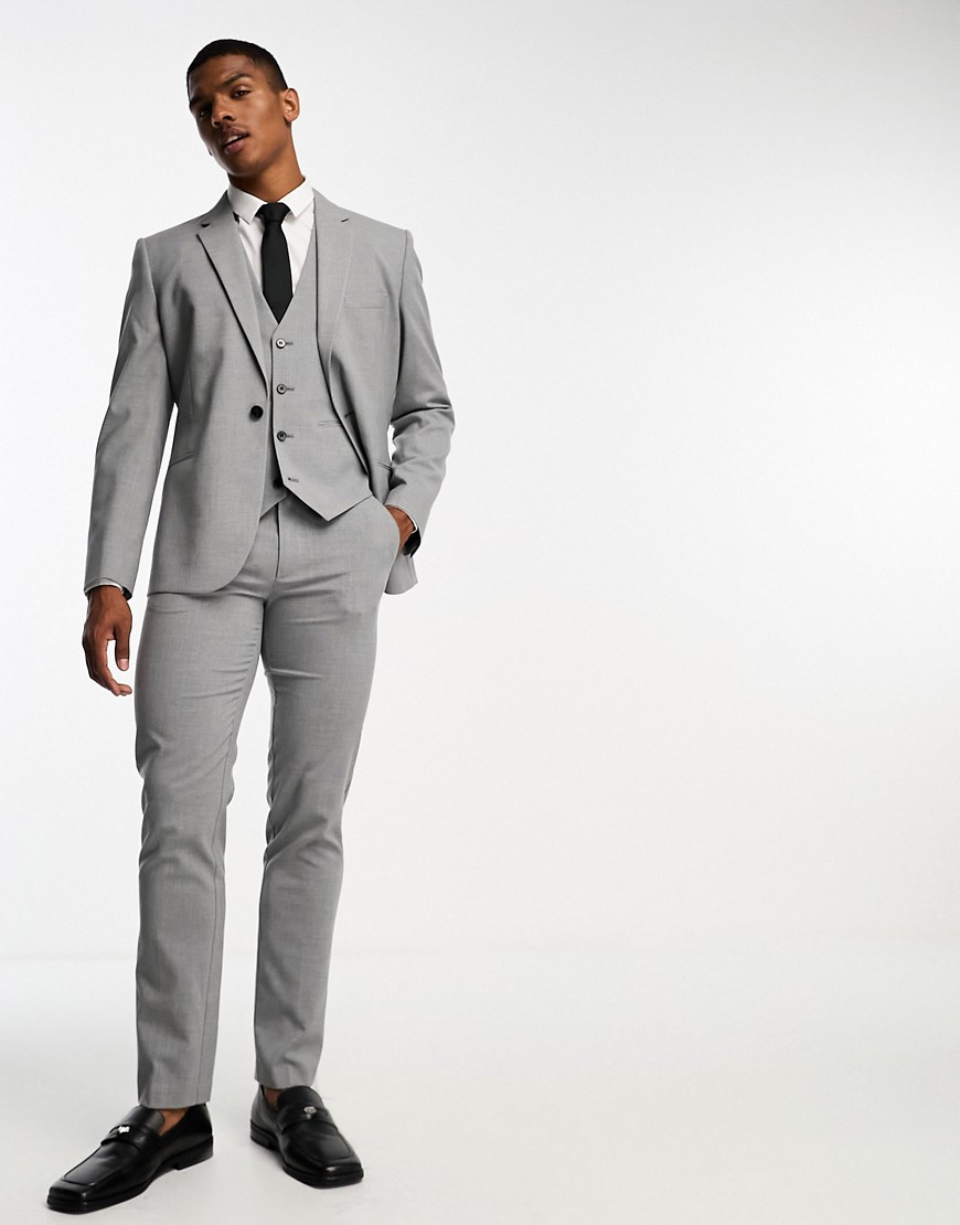 ASOS DESIGN slim suit trousers in grey