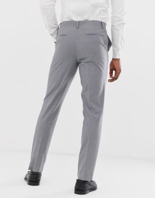 ASOS DESIGN slim suit trousers in mid 