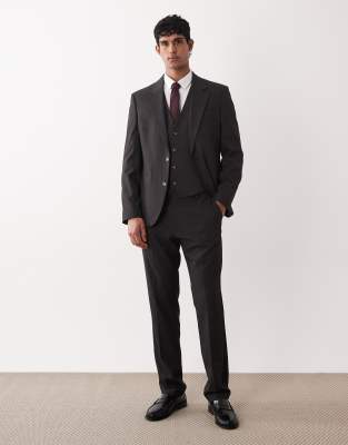 Asos Design Slim Suit Trousers In Grey