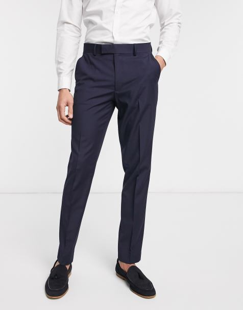 ASOS DESIGN slim suit trousers in navy - view 1