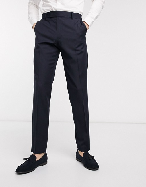 ASOS DESIGN slim suit trousers in navy