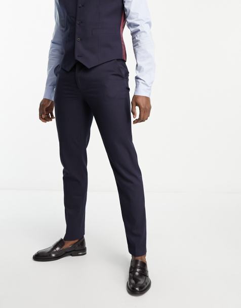 ASOS DESIGN slim suit trousers in navy - view 1