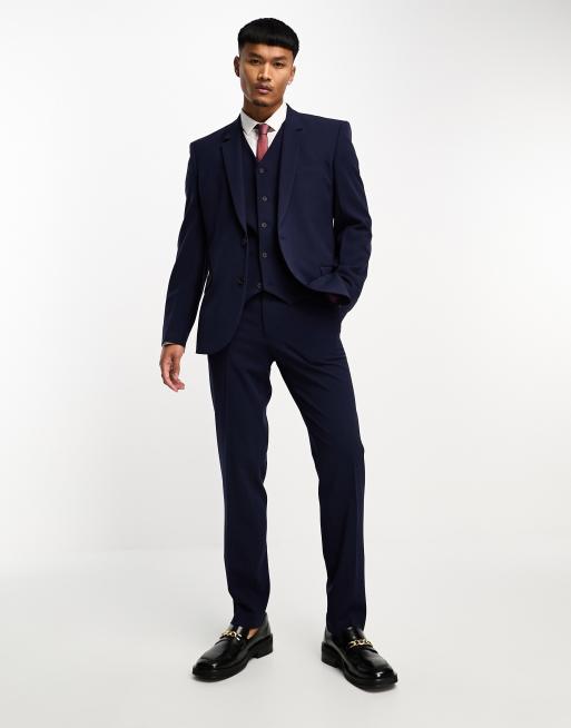 Asos mens hot sale navy suit