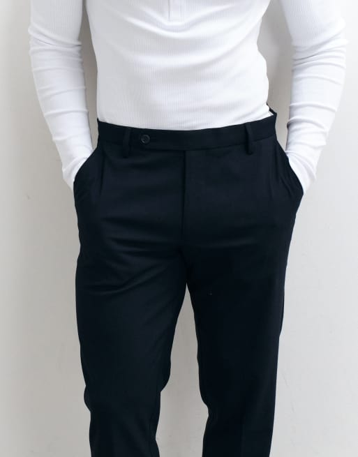 ASOS DESIGN slim suit trousers in navy, 4 of 5