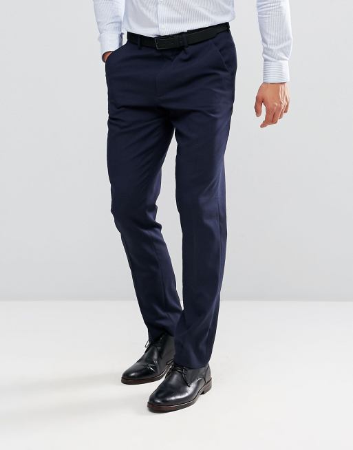 ASOS DESIGN slim suit trousers in navy