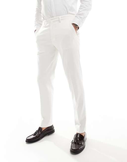 ASOS DESIGN slim suit trousers in white, 2 of 5