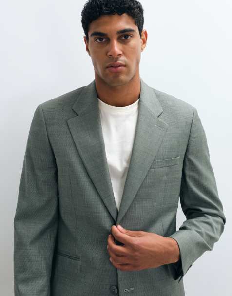 ASOS DESIGN slim suit trousers with wool in beige - view 1