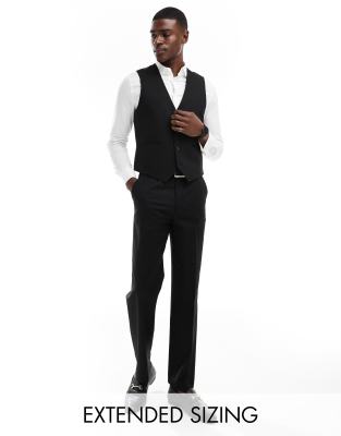 Asos Design Slim Suit Vest In Black