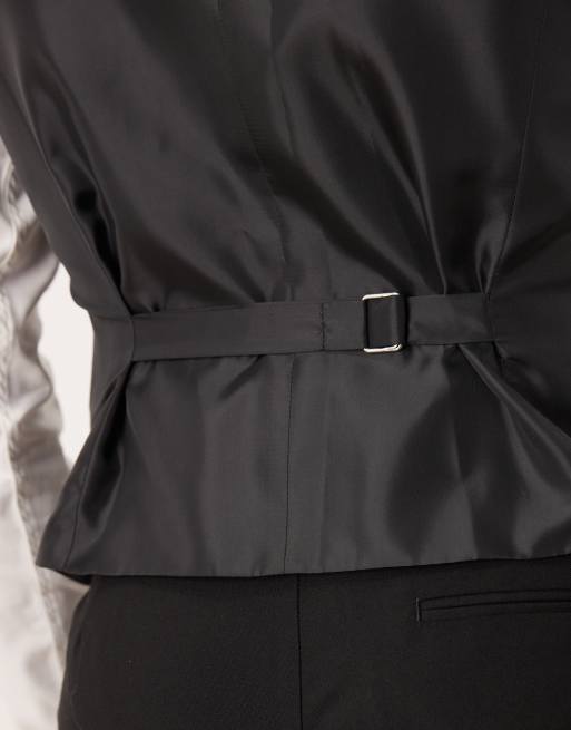 ASOS DESIGN slim suit vest in black, 5 of 5