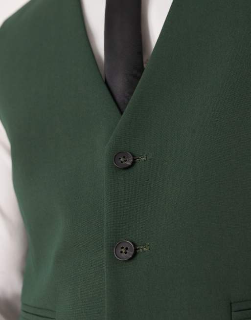 ASOS DESIGN slim suit vest in green, 5 of 5