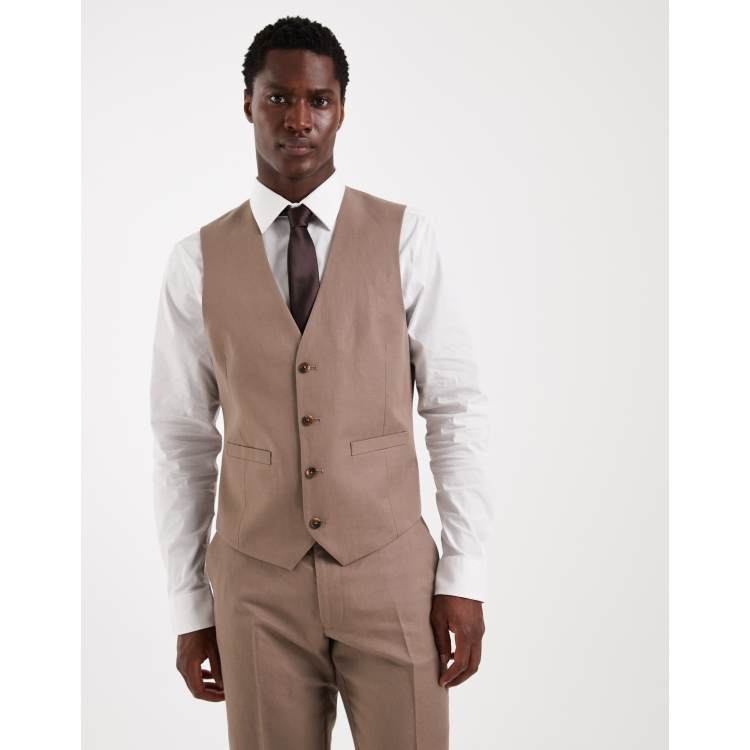 beige dress vest Petite Studio's Dexter Ramie Vest in Beige