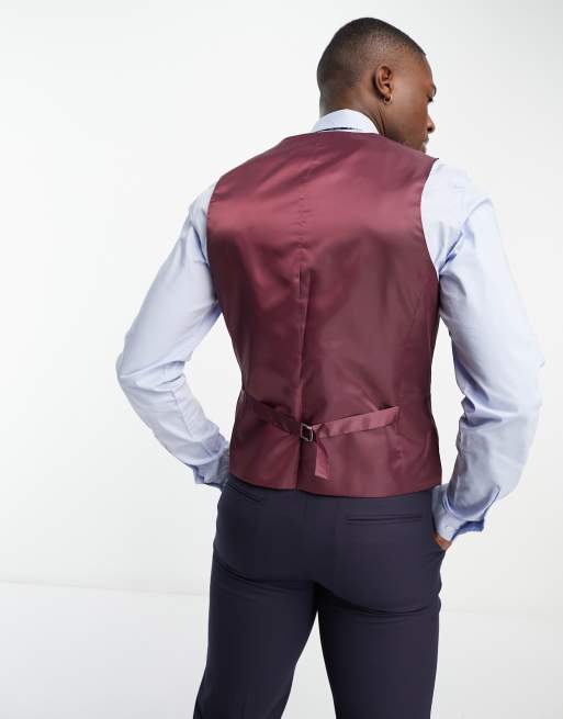ASOS DESIGN slim suit vest in navy, 2 of 5