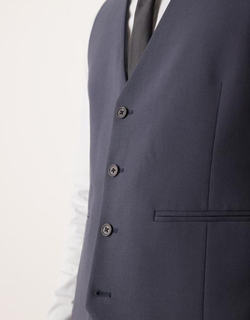 ASOS DESIGN slim suit vest in navy, 4 of 5