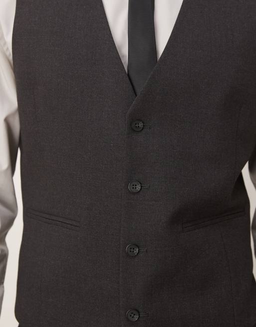ASOS DESIGN slim suit waiscoat in grey, 5 of 5