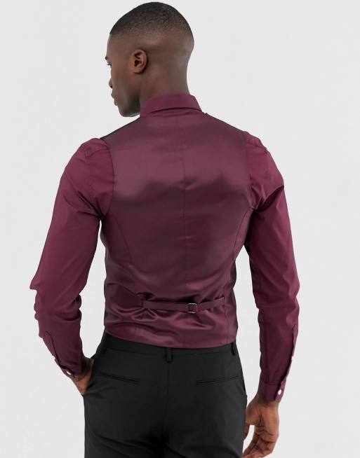 ASOS DESIGN slim suit waistcoat in black, 2 of 4