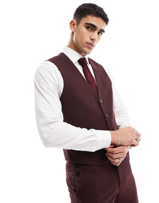 Burgundy on sale waistcoat next