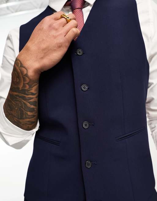 Asos double breasted on sale waistcoat