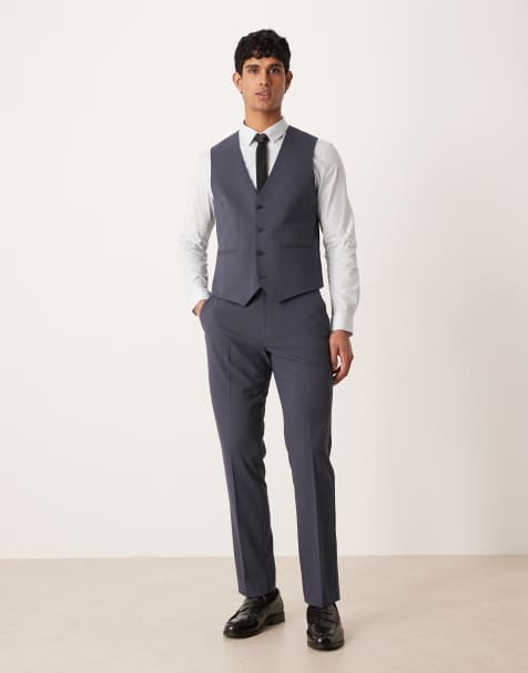 ASOS DESIGN slim suit waistcoat in navy - view 2