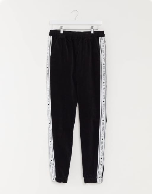 black velvet sweatpants