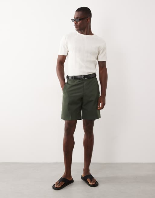 ASOS DESIGN slim t-shirt in cream rib, 2 of 5