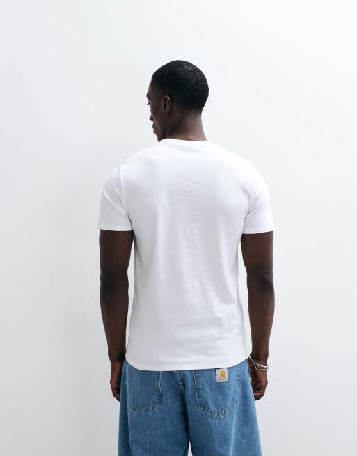 ASOS DESIGN slim T-shirt with Eldridge graphic in white, 5 of 5