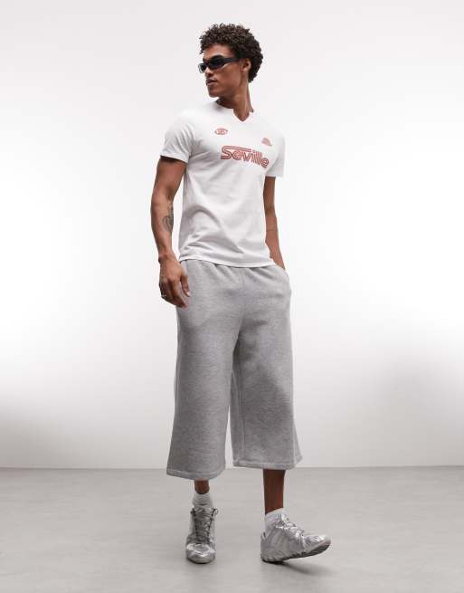 ASOS DESIGN slim t-shirt with puff print soccer graphic in white, 2 of 5